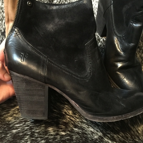 Leather and suede Frye ankle boots 10M - Picture 6 of 6